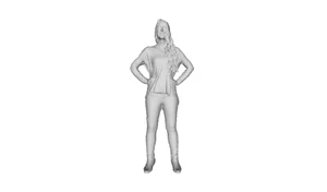 Printle D Femme 139--Young Woman Hands on Hips Figure for Dioramas Train Sets - Picture 1 of 11