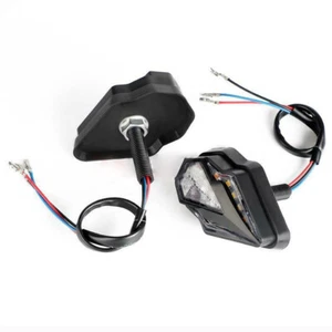 2Pcs LED Motorcycle Turn Signal Lights Flush Mount Indicator DRL Light Universal - Picture 1 of 6