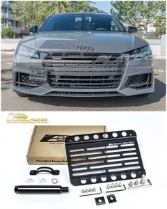 EOS Plate For 16-Up Audi TT MK3 Front Bumper Tow Hook License Mount Bracket - Picture 1 of 12
