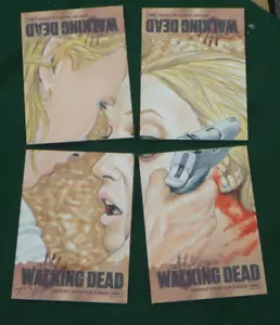 The WALKING DEAD Sketch TIM SHAY 4 Card Panel 1/1 Cryptozoic 2011 Andrea & Amy - Picture 1 of 5