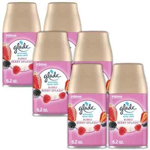 Glade Automatic Spray Refills, Air Freshener, Bubbly Berry Splash, 6 x 6.2 oz - Picture 1 of 6