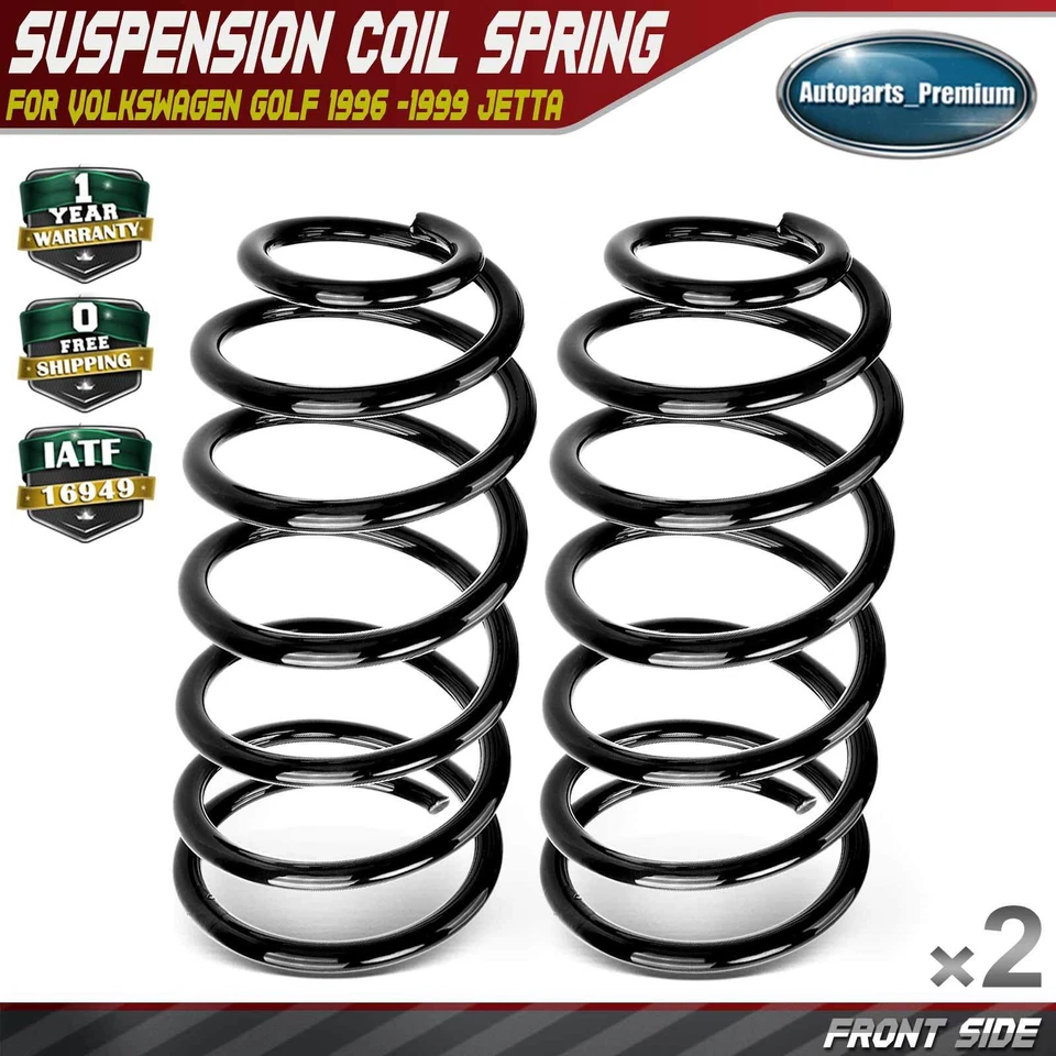 2x Muelles helicoidales delanteros izquierdo y derecho para Volkswagen Jetta Golf 1996-1999 L4 2,0 L Foto 1 de 4