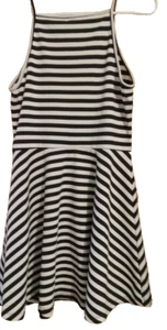 Divided Teen Girls Youth Size 12Y Sleeveless Black/White Striped Tank Sun Dress - Picture 1 of 2