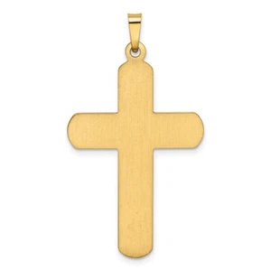 Cross pendant for men and women 14k yellow Gold Plated silver with 18" chain - Picture 1 of 3