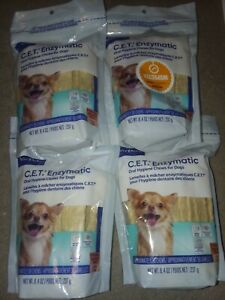 Virbac C.E.T. Enzymatic Oral Hygiene Chews for Dogs Extra Small 30 ct ea. 4-Pack