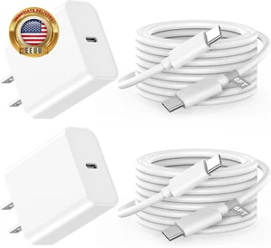 20W USB C Fast Charger for Iphone 16/16 Plus/16 Pro/16 Pro Max/15/15 Plus/15 Pro - Picture 1 of 8