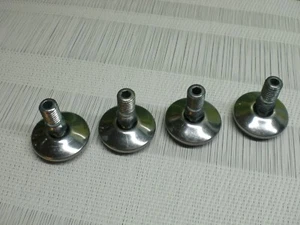 4x Möbelfuß Edelstahl Stellfuß Gew. M10 Möbelfüße Chrom Stellteller - Bild 1 von 5