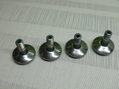 4x Möbelfuß Edelstahl Stellfuß  Gew. M10 Möbelfüße Chrom Stellteller - Bild 1 von 4