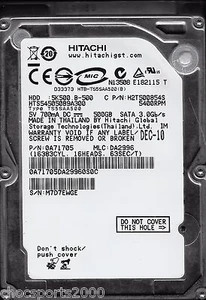 HGST Hitachi HTS545050B9A300 500GB HDD: 5K500.B-500 P/N: 0A71705 MLC: DA2996 - Picture 1 of 1
