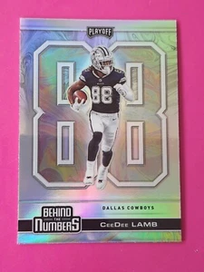 2020 Panini Playoff Behind The Numbers Ceedee Lamb Dallas Cowboys Rookie Silver - Bild 1 von 2
