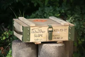 ORIGINAL UDSSR ARMEE KISTE PATRONENKISTE f AK 7,62 mm MUNITIONSKISTE HOLZKISTE - Picture 1 of 3