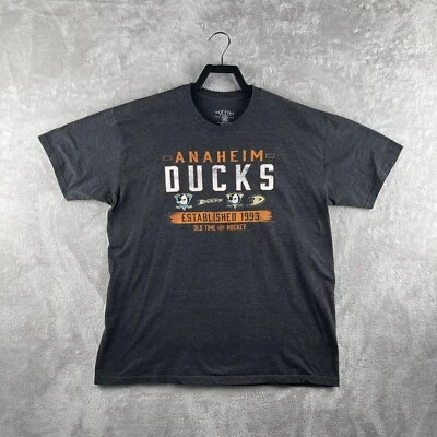 Anaheim Ducks Old Time Hockey T-Shirt Gray Size XL - Image 1 of 4