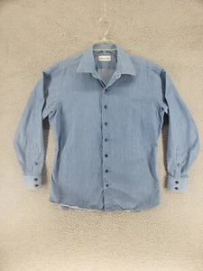 Hunter And Lords Button Up Shirt Mens Blue (Size 18 Neck) - Picture 1 of 8