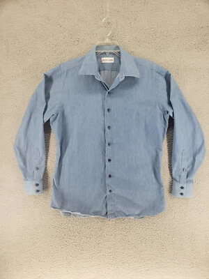 Hunter And Lords Button Up Shirt Mens Blue (Size 18 Neck) - Image 1 of 4