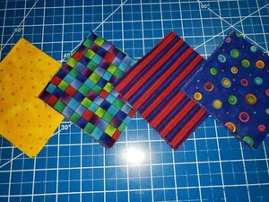 40 5" Quilting fabric squares stripes dots checks  - Picture 1 of 1