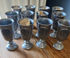12 RWP WILTON ARMELTALE USA BICENTENNIAL PEWTER GOBLETS, with instructions 