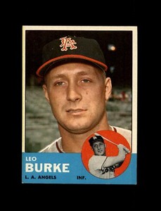 1963 Topps Baseball #249 Leo Burke RC Rookie (Angels) EXMT