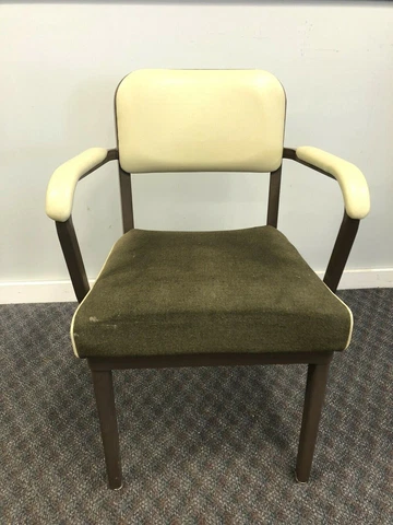 Vintage INDUSTRIAL OFFICE CHAIR desk tanker arm mid century modern steel 60s 70s Cover