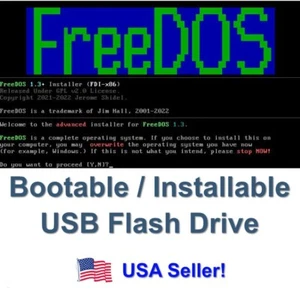 FreeDOS 1.3 RC5 Bootable or Installable MS DOS Compatible OS 16G USB Stick - Picture 1 of 1