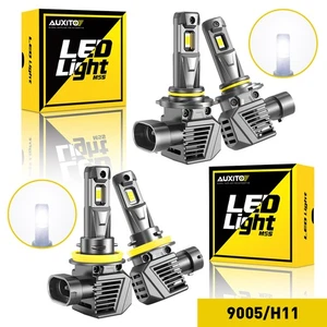 9005 H11 LED Headlights Kit Combo Bulbs 50000LM High Low BEAM Super White 6500K - Imagen 1 de 15