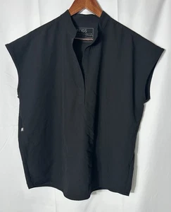 Figs Womens M Rafaela Hospital Scrub Top Oversized Black Nurse Doctor Aid Career - Picture 1 of 8