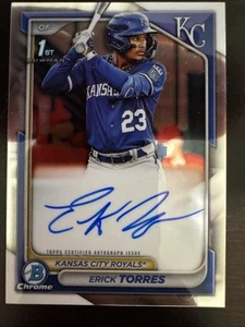 2024 Bowman Chrome Erick Torres #CPA-ET 1st Bowman Auto - Picture 1 of 2