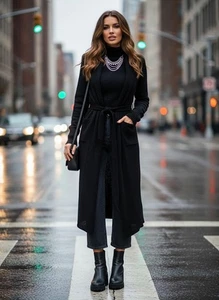 Vintage Talco Cashmere Blend Maxi Duster Cardigan | Quiet Luxury Knit Streetwear - Bild 1 von 20