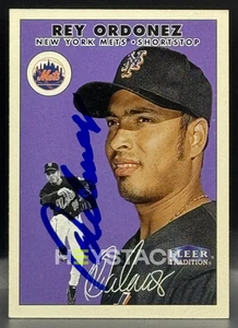 2000 Fleer Baseball Tradition Rey Ordonez #105 New York Mets RARE AUTO SIGNED - Picture 1 of 2