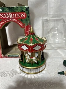 Vintage NOMA Ornamotion Merry Go Round Carousel Christmas Tree Ornament 3" - Picture 1 of 7