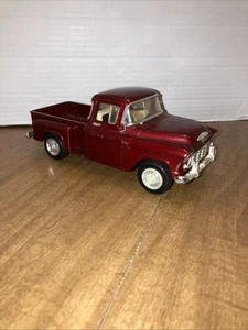Solido 1955 Chevy Stepside Pickup #SS 7602 1:24 Scale Diecast Burgundy Read - Picture 1 of 23