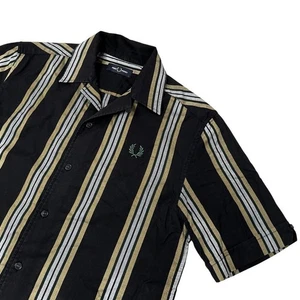 Fred Perry Stripe Revere Collar Shirt - size small can fit a medium - Picture 1 of 6