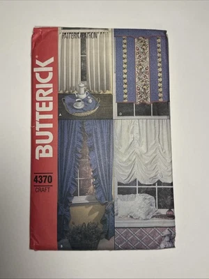 Vintage 1986 Butterick UNCUT Sewing Pattern 4370 Window Treatments - Image 1 of 2