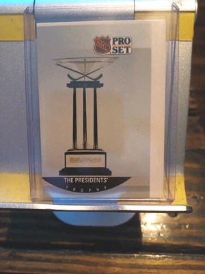 1990 Proset Hockey The Presidents Trophy Offset Error Card - Image 1 of 4