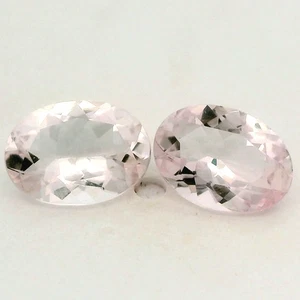 1.19Ct 2 PCS UNTREATED LIGHT PEACH PINK MORGANITE GEMSTONE FROM BRAZIL - Picture 1 of 1