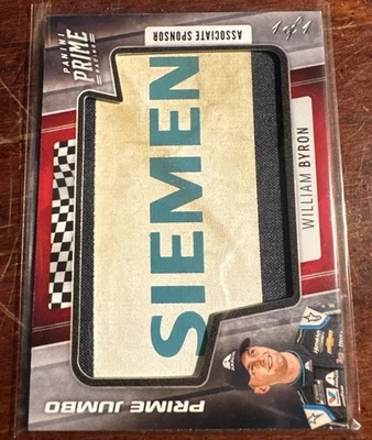 2020 Chronicles Prime Racing William Byron Siemen 1/1 Jumbo Patch - Image 1 of 4
