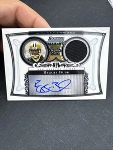 REGGIE BUSH 2006 BOWMAN STERLING #BS-RB ROOKIE JERSEY AUTO SAINTS RC - Picture 1 of 2