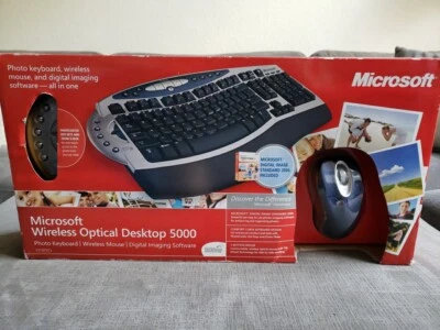 Microsoft Wireless Optical Desktop 5000 Keyboard Wireless Mouse Image Software - Image 1 of 4