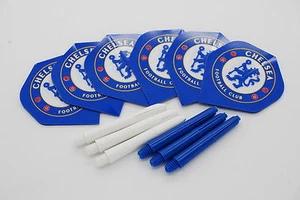 Chelsea football club Standard dart flights & stems set - Picture 1 of 1