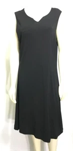 J. Jill L Black Sleeveless Knee-Length Dress V-Neck - Picture 1 of 5