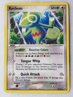 Kecleon 37/92 VLP - EX Legend Maker Pokemon Card - Tomokazu Komiya Art - Image 1 of 2