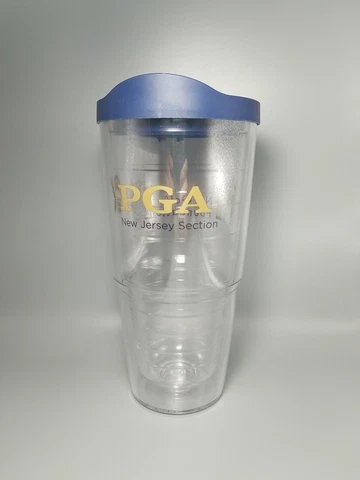 PGA NJ Golf Tervis Tumbler Coffee Mug Clear Water Bottle w/ Lid New Jersey 24oz Cover