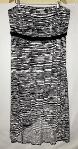 Lane Bryant Plus Sz 18,20 Strapless Black/White Sundress Beach Knit Dress Summer - Picture 1 of 8