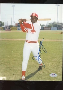 Joe Morgan HOF Reds 8x10 Autographed Photo PSA Authentic - Picture 1 of 1
