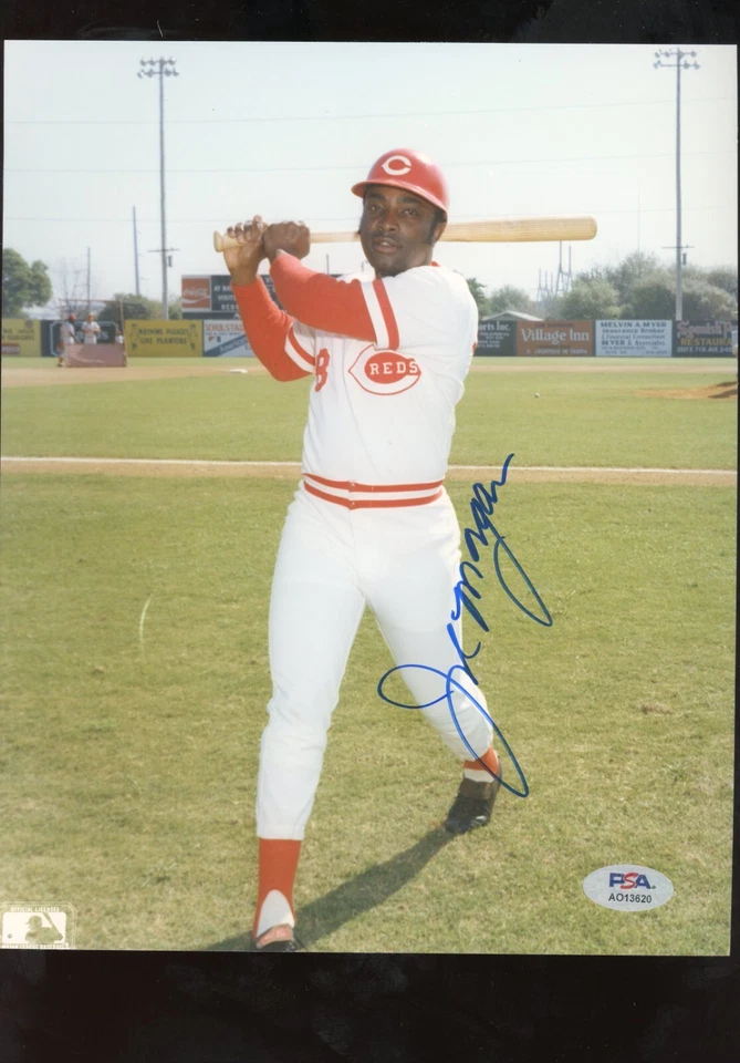 Joe Morgan HOF Reds 8x10 Autographed Photo PSA Authentic - Image 1 of 1