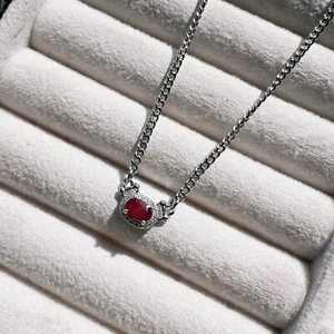 Beautiful Natural Real Ruby Necklace ,45cm Long Necklace - Picture 1 of 5
