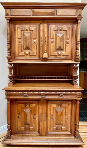 Henri II Style Renaissance Revival Sideboard, 19th Century Wine Storage plus!! Cover