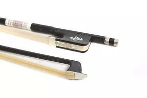 4/4 Viola bow Carbon Fiber with Ebony Frog Natural Horse Hair Well Balanced - Picture 1 of 6