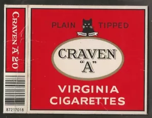 VINTAGE CIGARETTE/TOBACCO PACKET-#3633- HULL ONLY - CARRERAS CRAVEN A - Picture 1 of 2