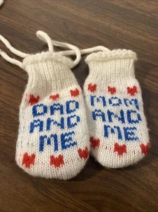 Vintage 80s Mom And Me Dad And Me Mittens Children's - Picture 1 of 6