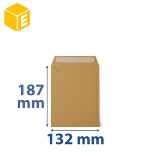 500 Sobres SAM Kraft 132 x 187 mm - Color Marrón - 70 g/m² | Eurotienda - Imagen 1 de 5